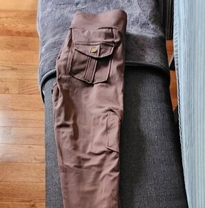 Women's Brown Cargo Leggings